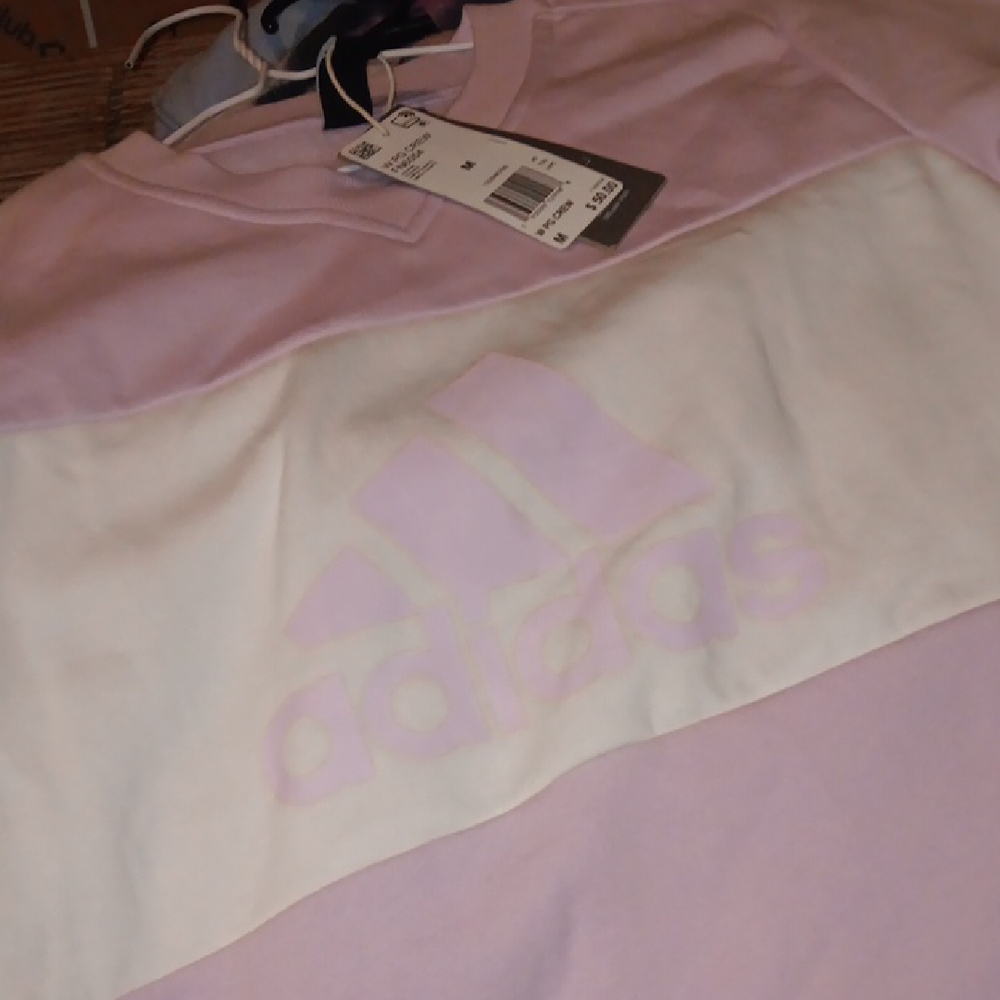 Adidas Kids Purple and White Sweatshirt
